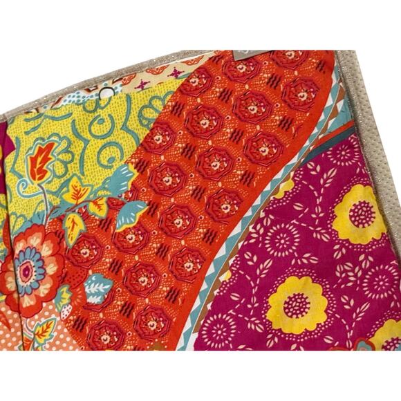 Levtex Baby Zahara Padded Comforter Elephant Quilt Colorful Crib Bedding Nursery - Picture 9 of 12